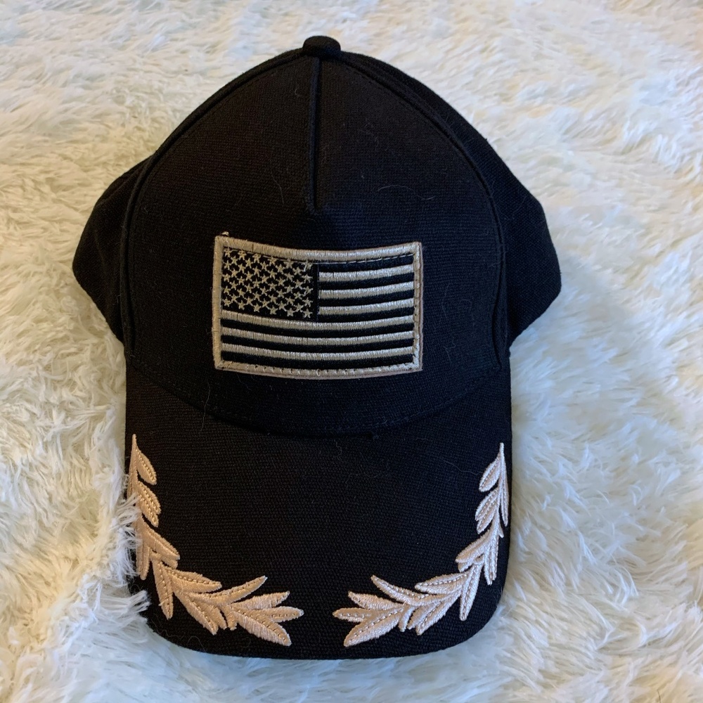Free People American Flag Embroidery Hat